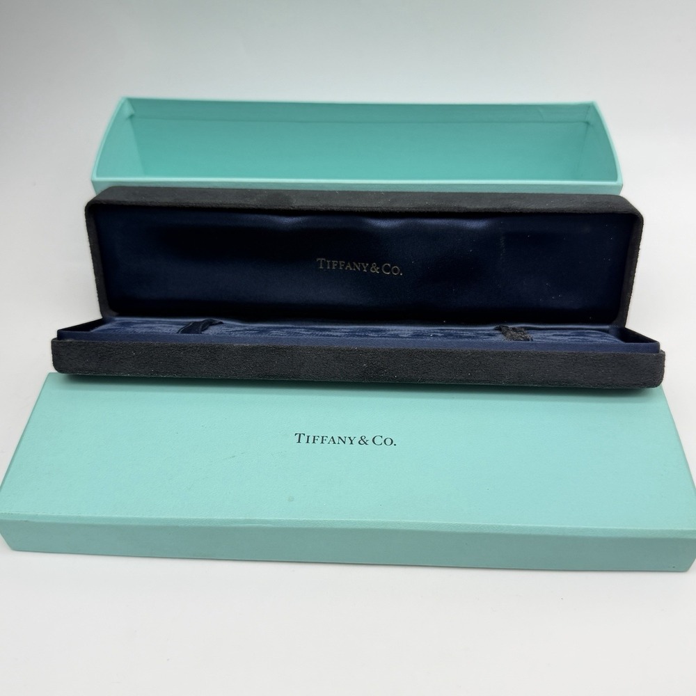 Authentic Vintage Tiffany & Co Bracelet Velvet Case Box 8.5"x2.25"x2" READ